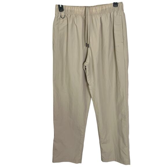 YoungLA 201 Off The Grid Pants Size L Mesh Lined Zip Pockets Lightweight Beige - Picture 1 of 9